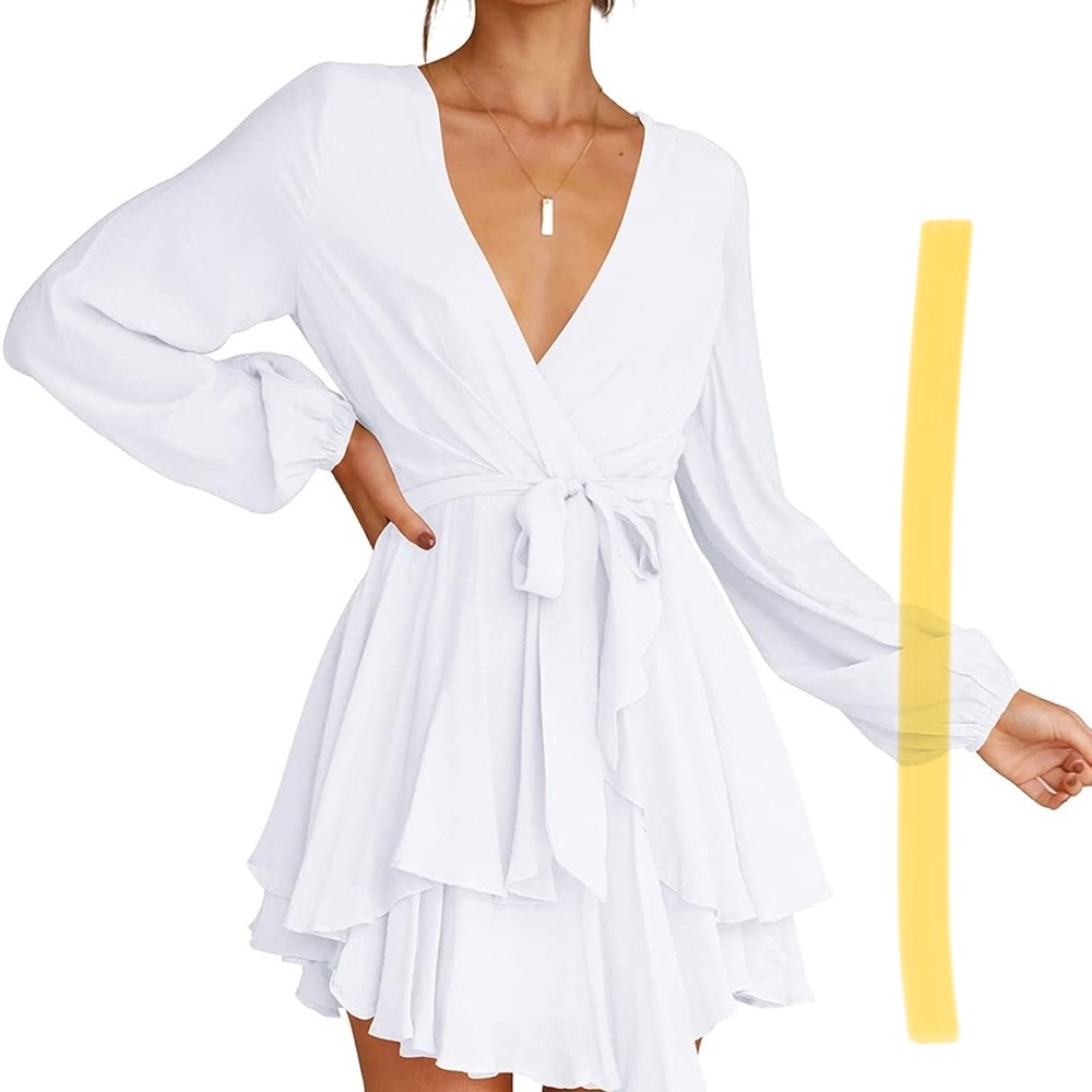 Elegant White Wrap Dress